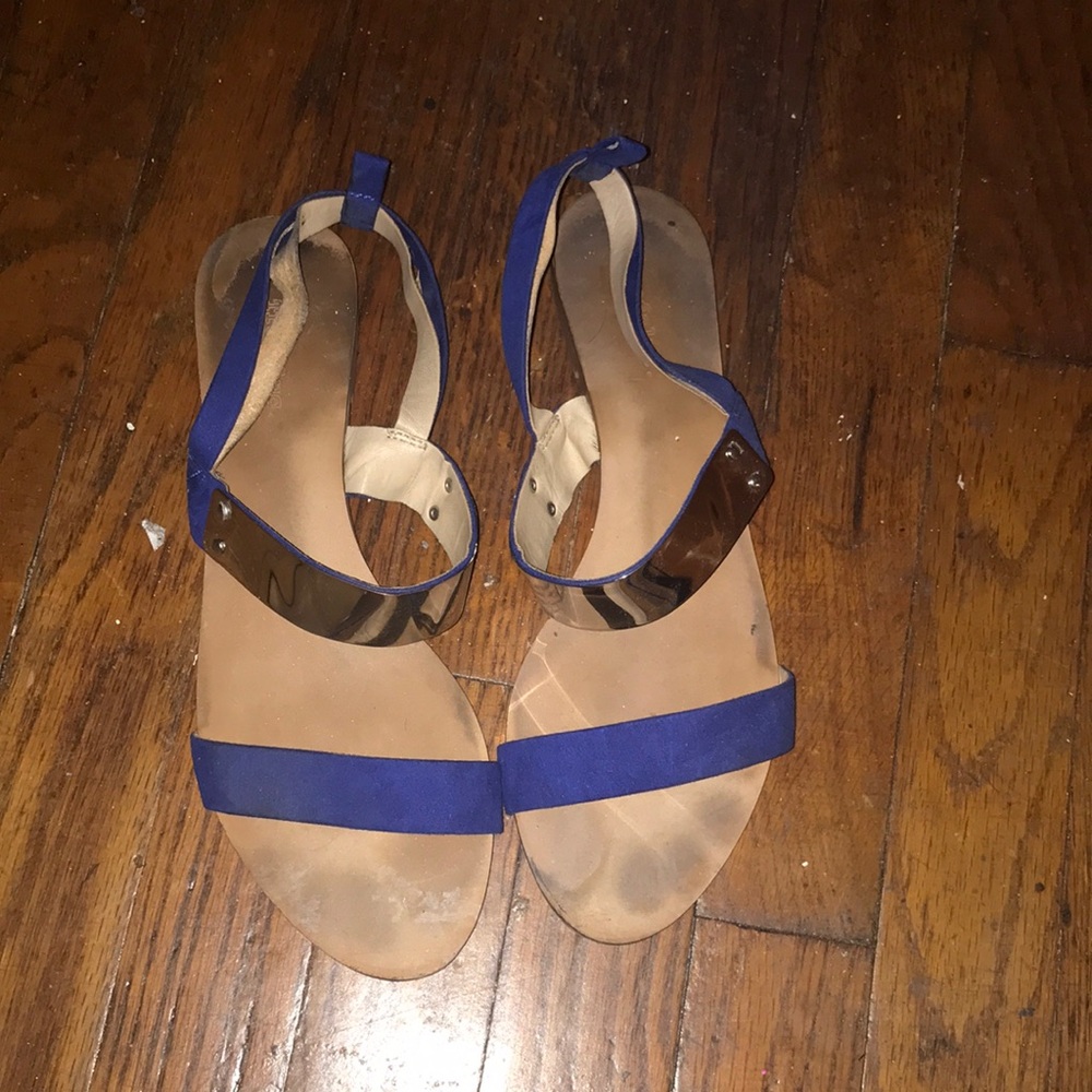 Zara Blue Sandals with Slives Accent sz 9